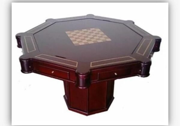 Poker de marquetería octagonal